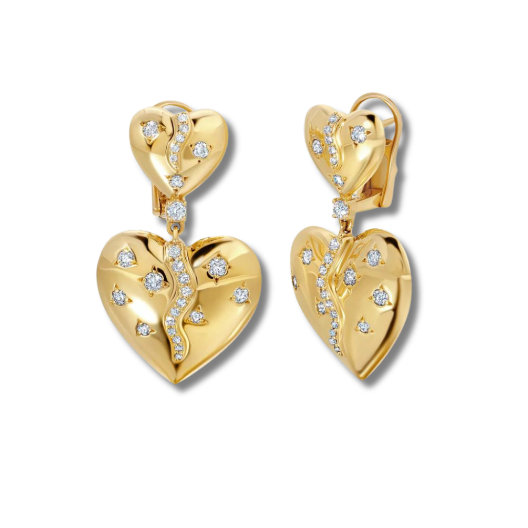Diamond Coracao Earrings