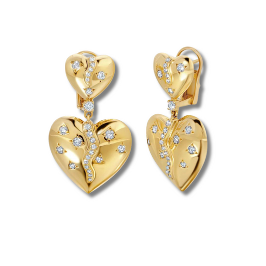 Diamond Coracao Earrings