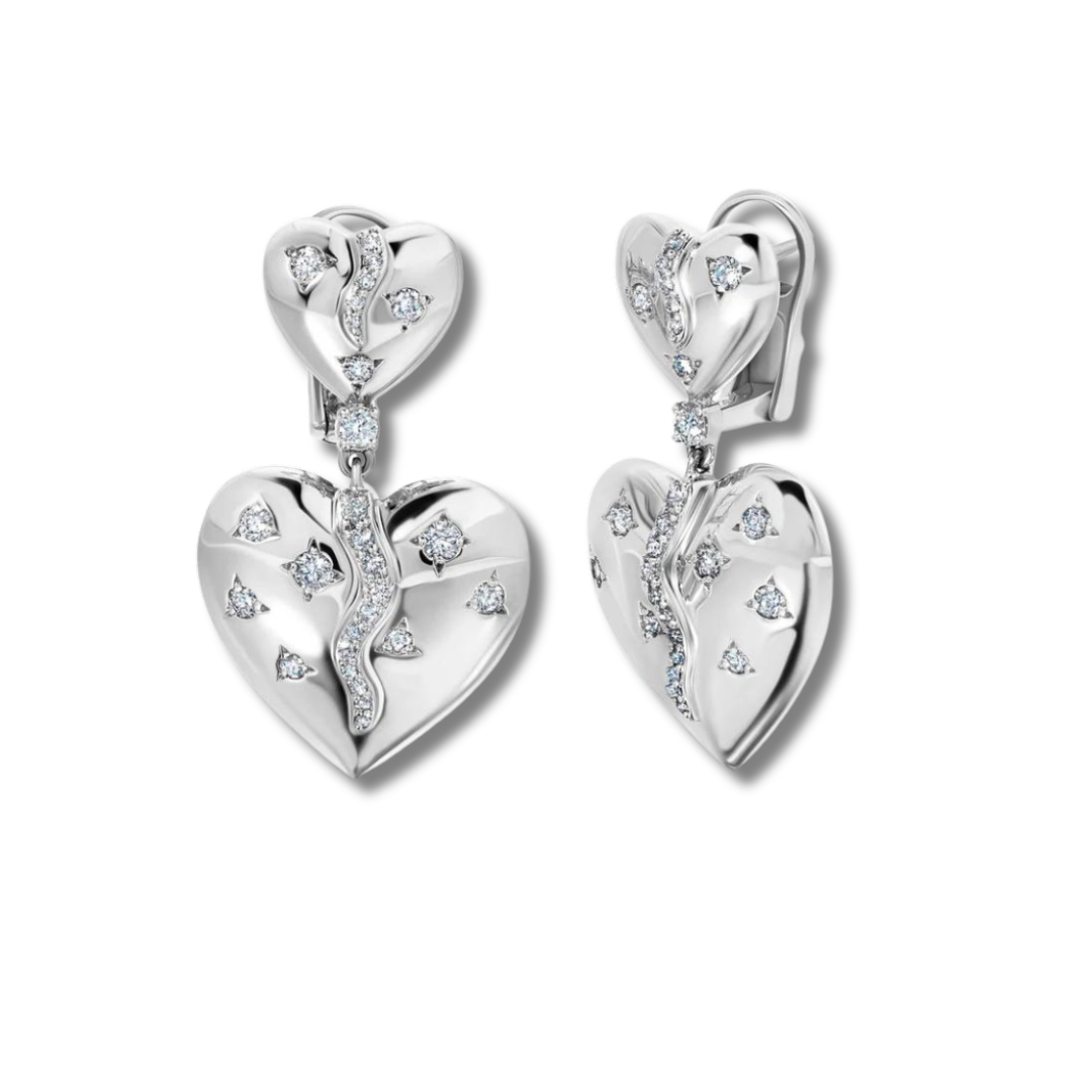 Diamond Coracao Earrings