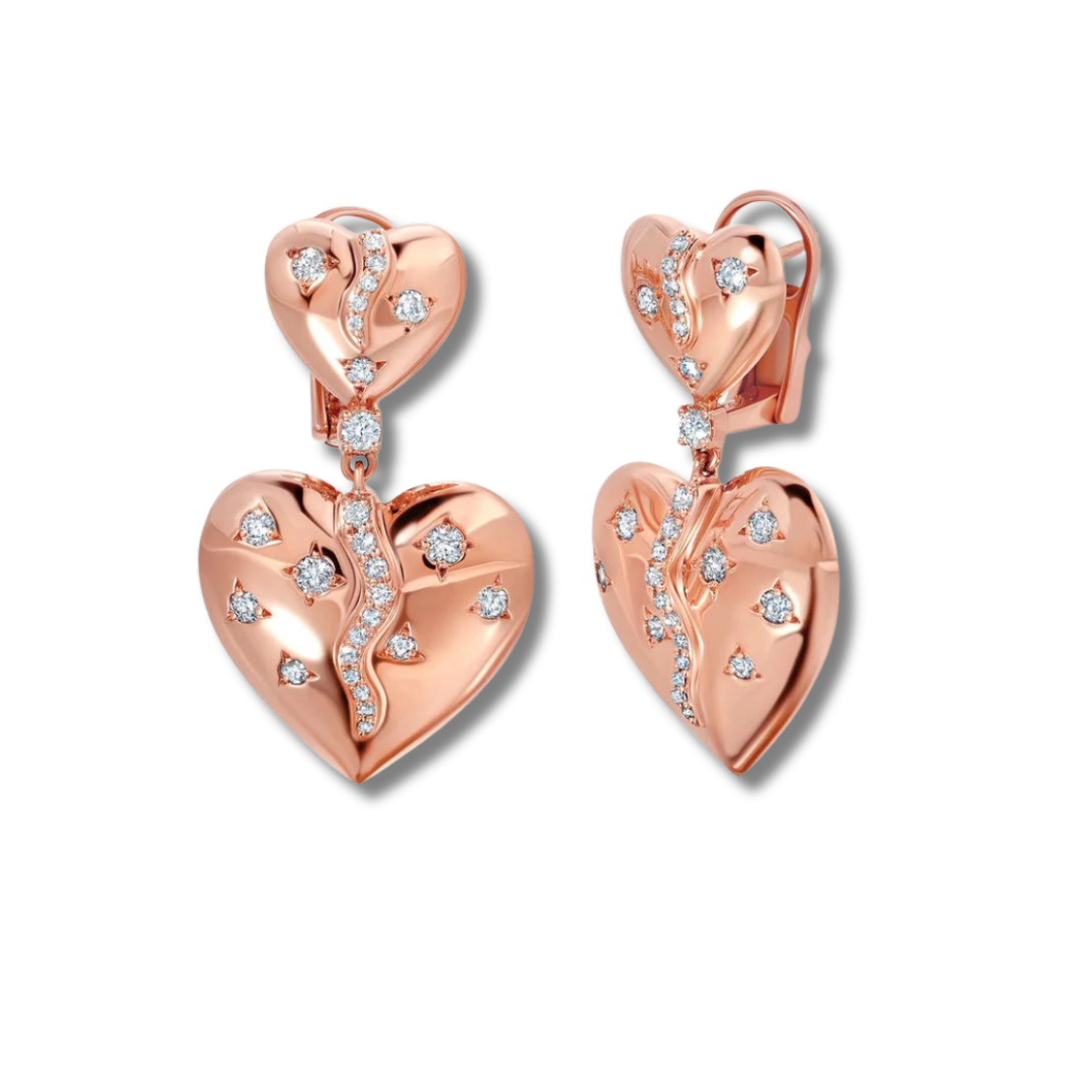 Diamond Coracao Earrings