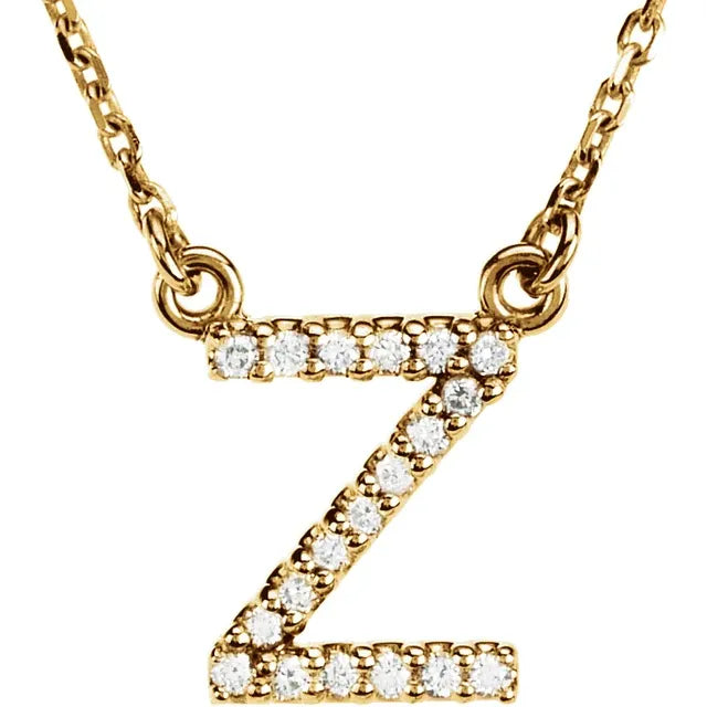 Diamond Initial Necklace