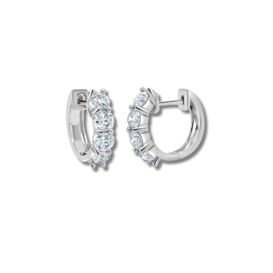 Diamond Thick Round Huggies