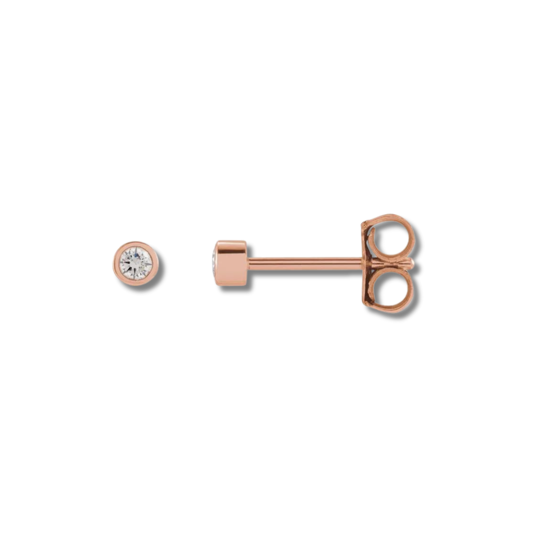 Diamond Micro Bezel Earrings