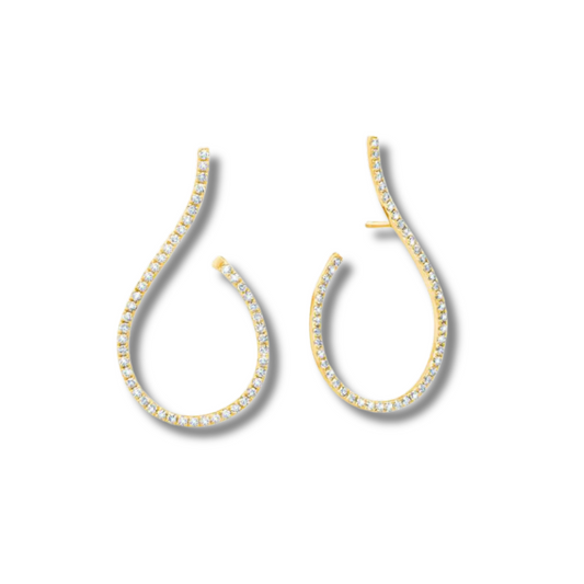 Diamond Drop Mega Swirl Earrings