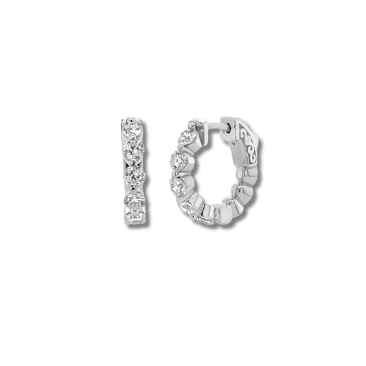 Mini Diamond Huggie Hoop Earrings