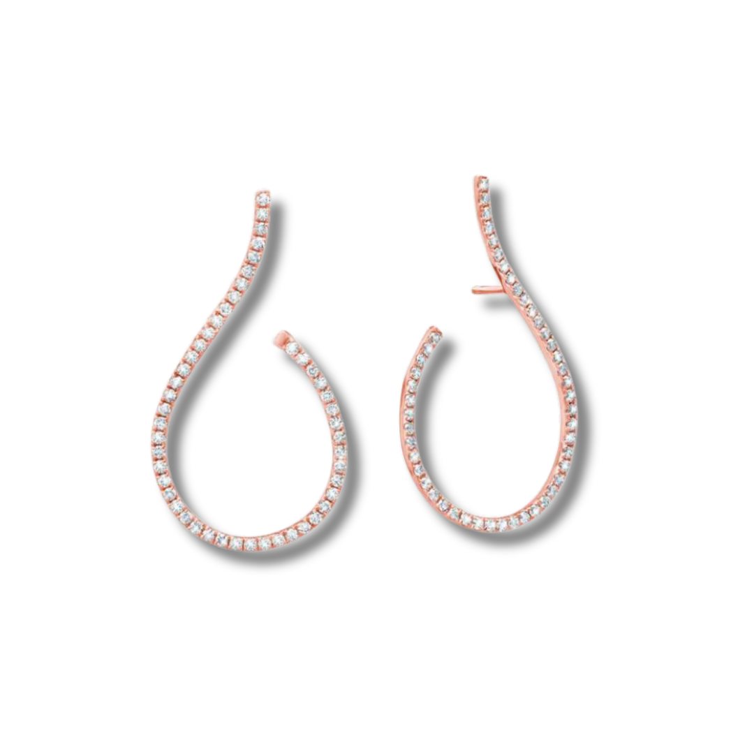 Diamond Drop Mega Swirl Earrings