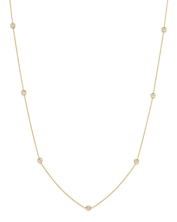 0.51cttw Diamond Station Necklace