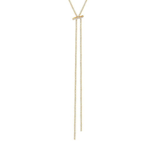 Mega Swirl Slide Lariat Necklace