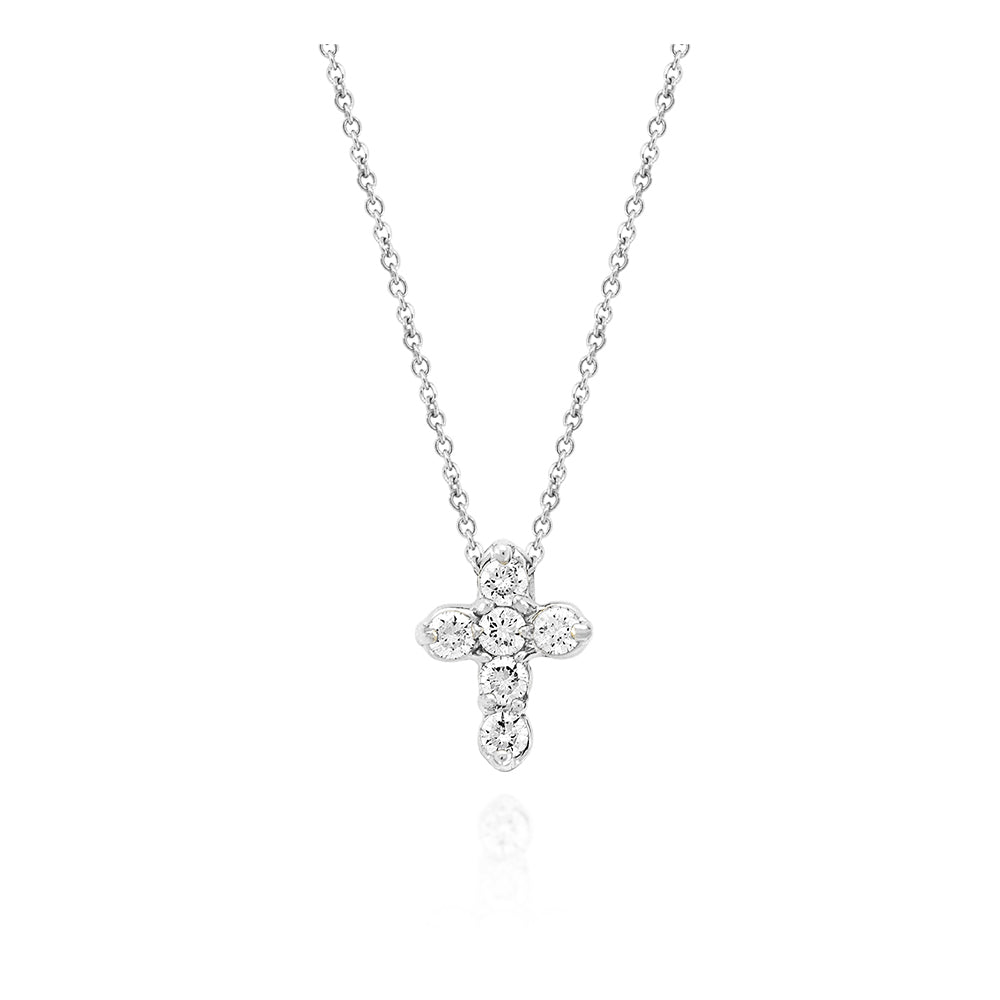 Mini Diamond Cross Necklace