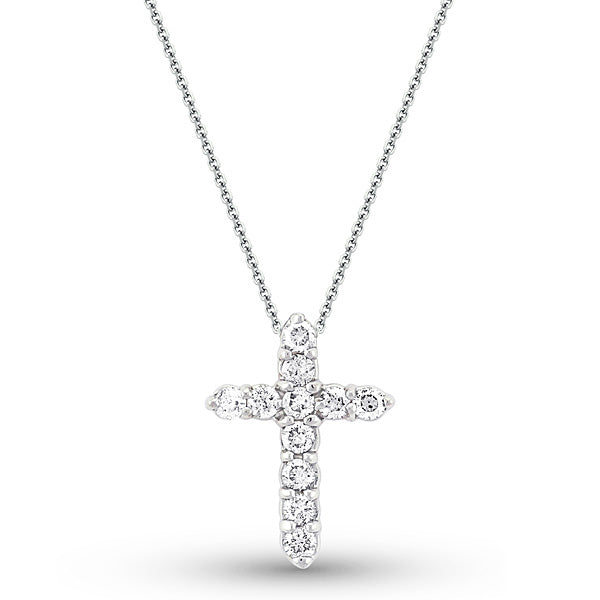 Medium Diamond Cross Necklace