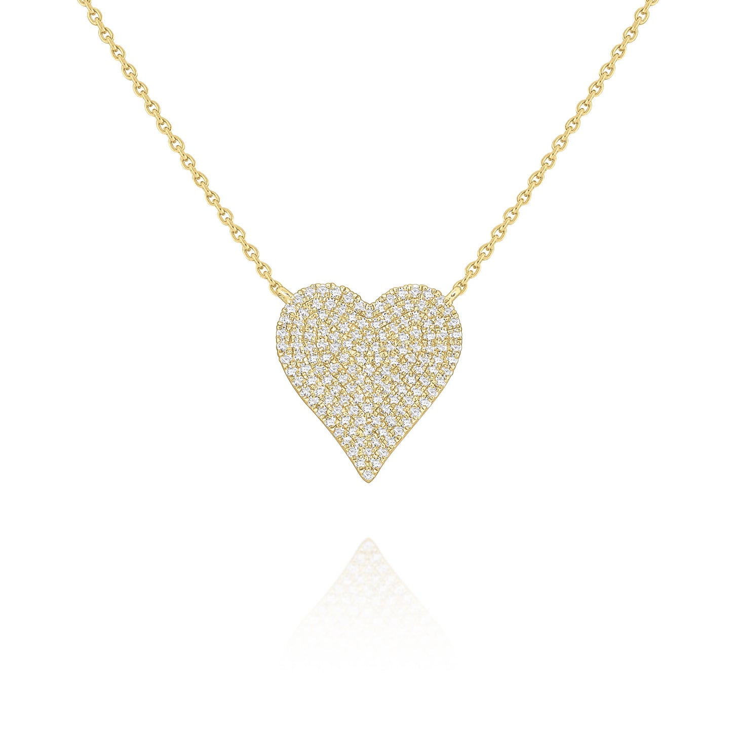 Pave Diamond Heart Necklace