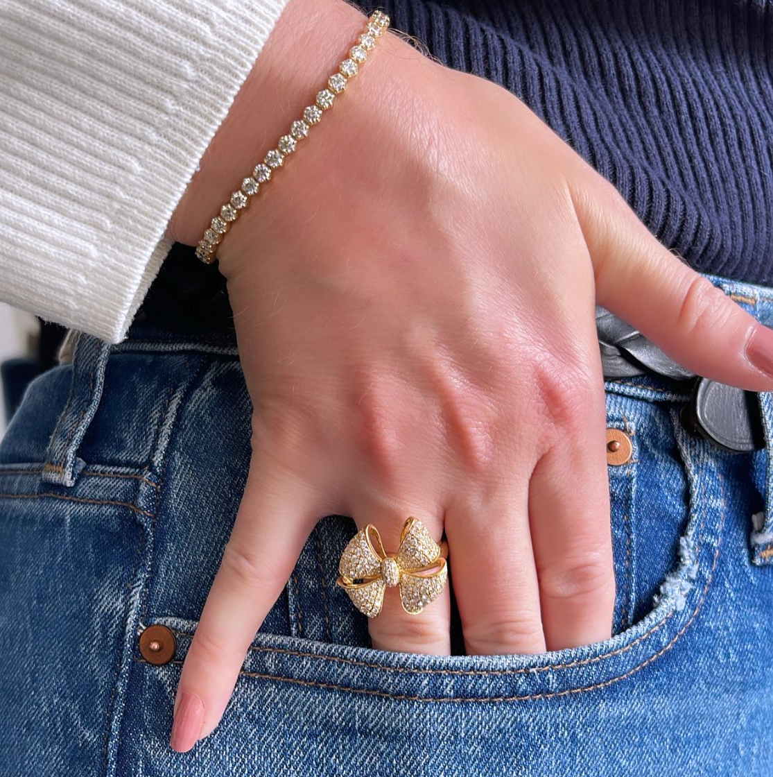 Diamond Bow Ring