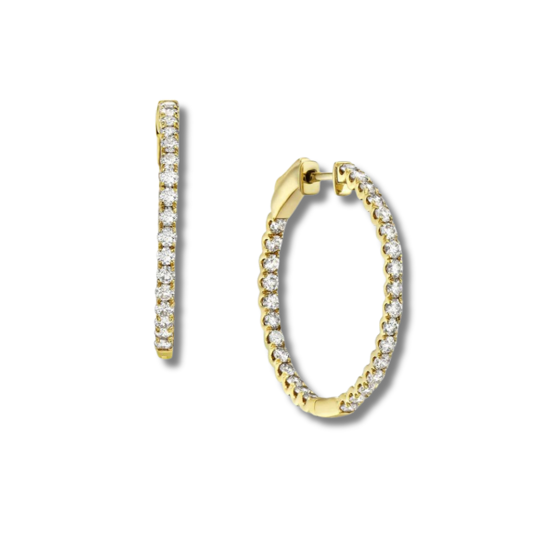 4.12cttw Diamond Inside Out Hoops