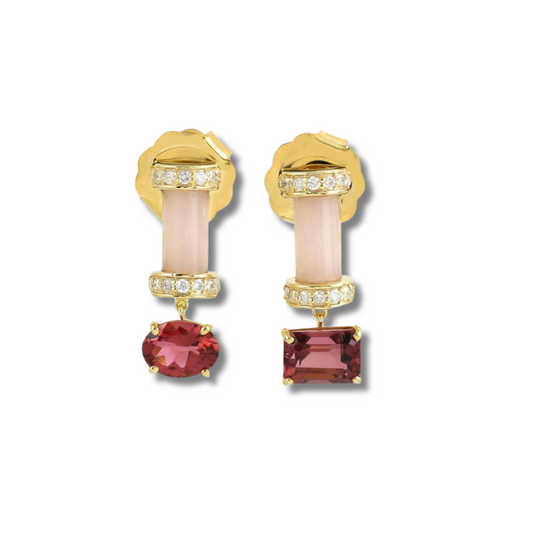 Pink Pillar Earrings