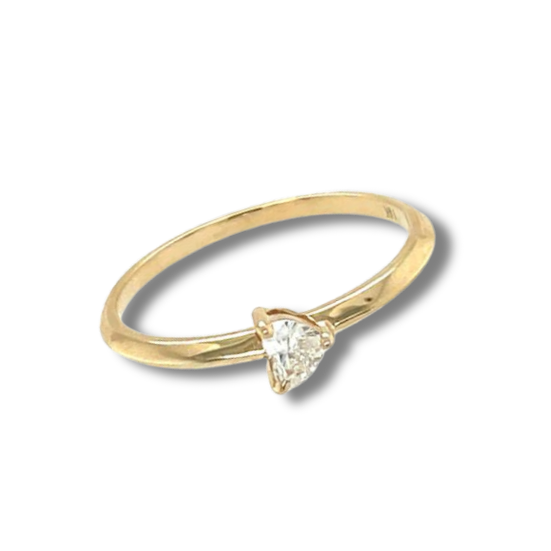 Heart Shape Diamond Solitaire Ring