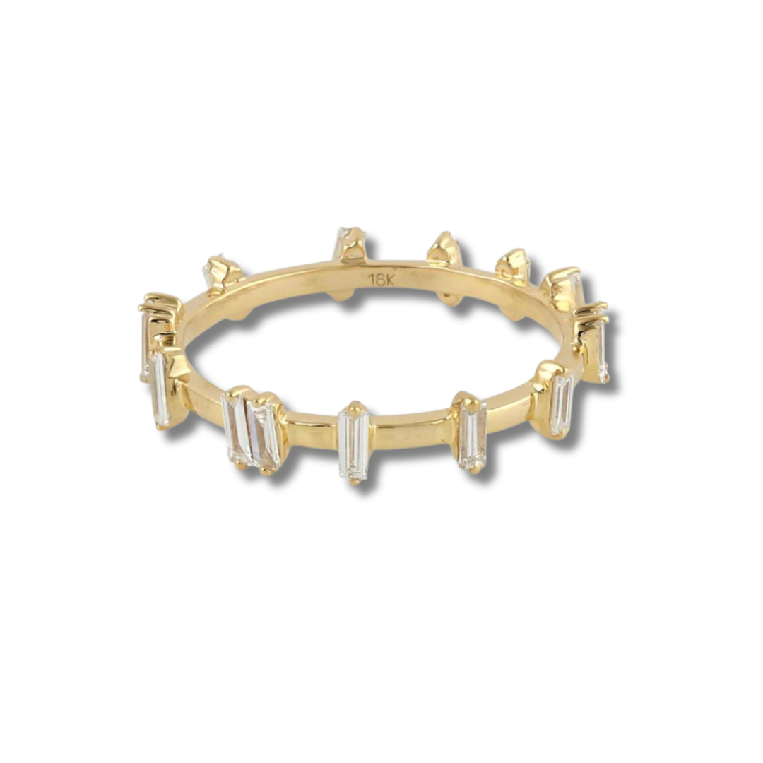 Broken Baguette Diamond Ring
