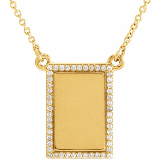 Engravable Bar Necklace
