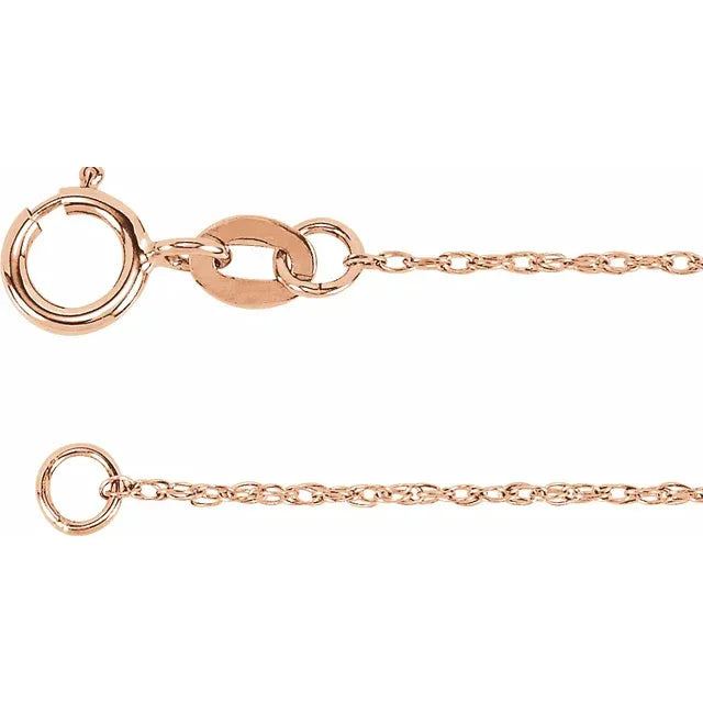 1 mm Solid Rope 18" Chain