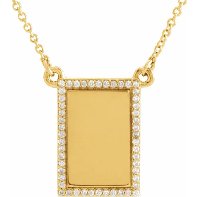 Engravable Bar Necklace