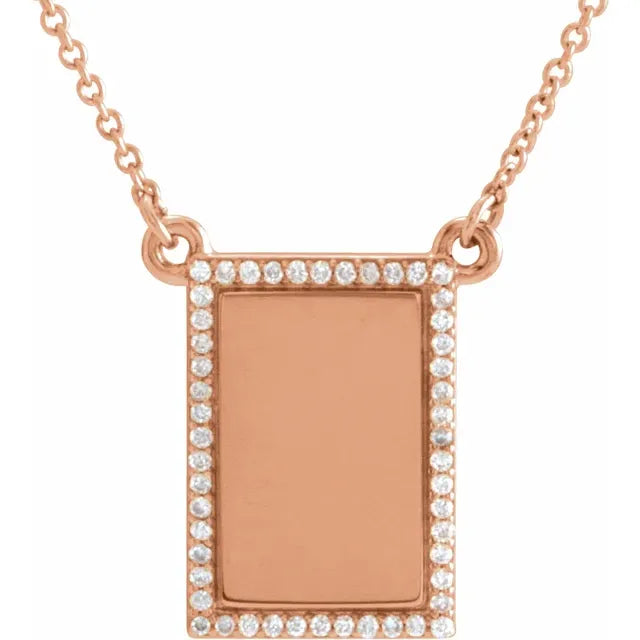 Engravable Bar Necklace
