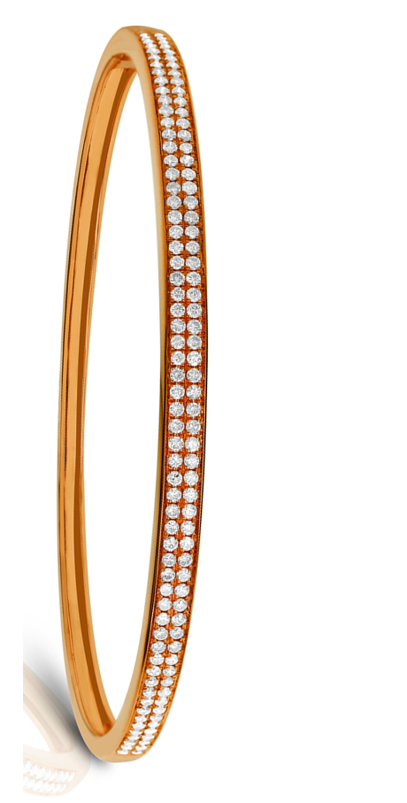 Knife Edge Diamond Bangle