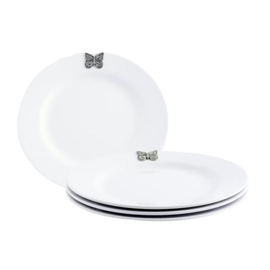 Butterfly Melamine Lunch Plates - Set of 4
