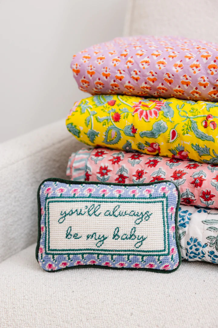 Be My Baby Needlepoint Pillow
