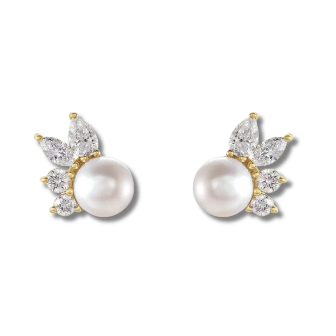 Akoya Pearl and Diamond Earrings