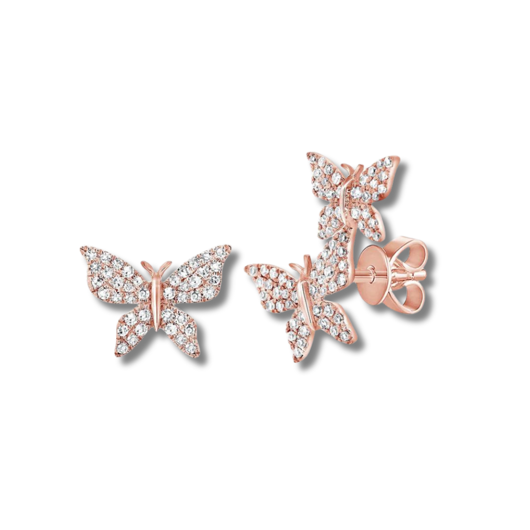 Diamond Butterfly Earring