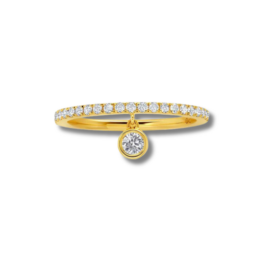 Dangly Diamond Charm Ring