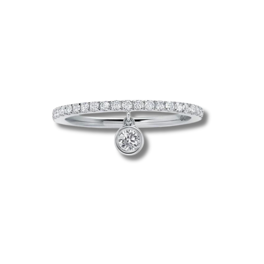 Dangly Diamond Charm Ring