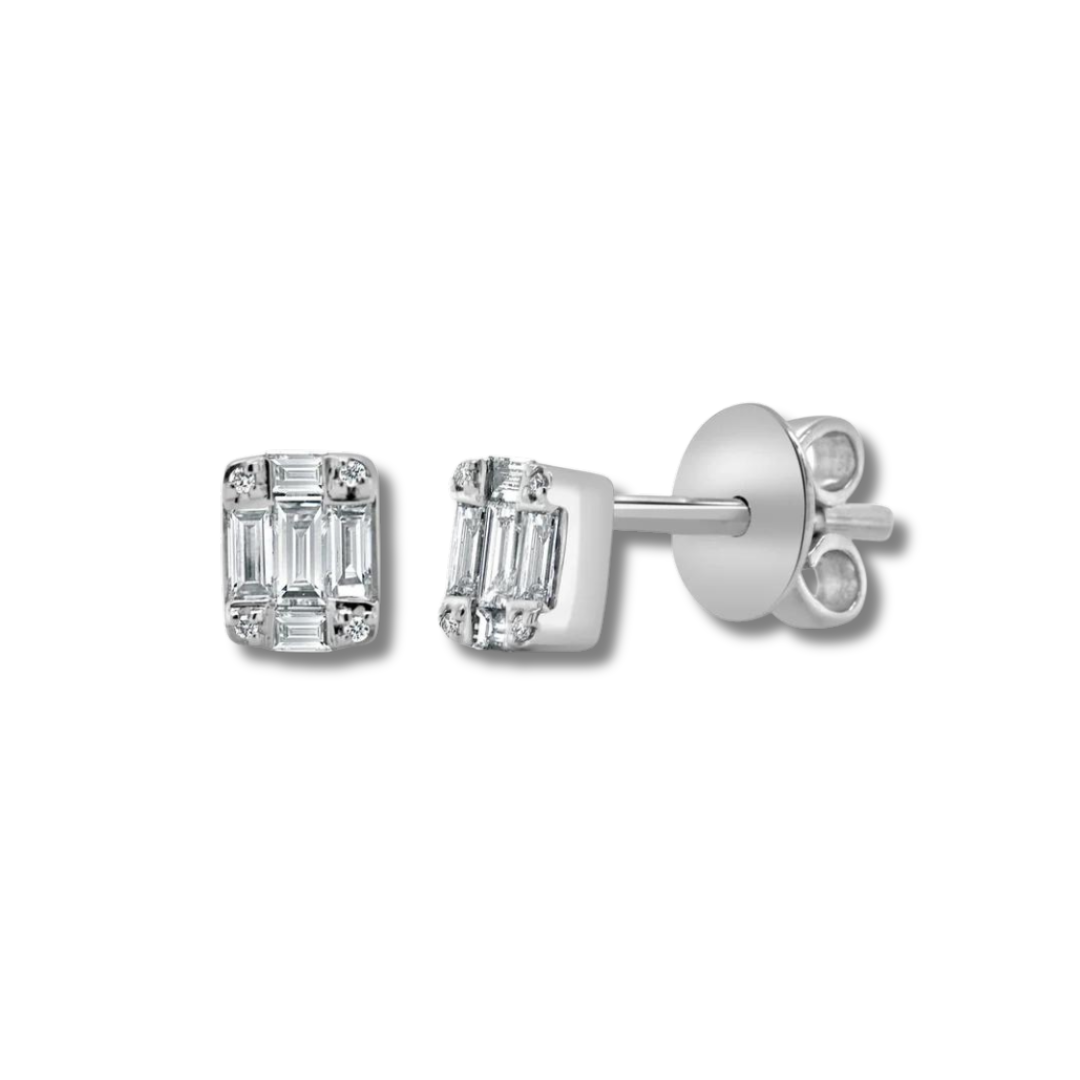 Baguette Diamond Studs