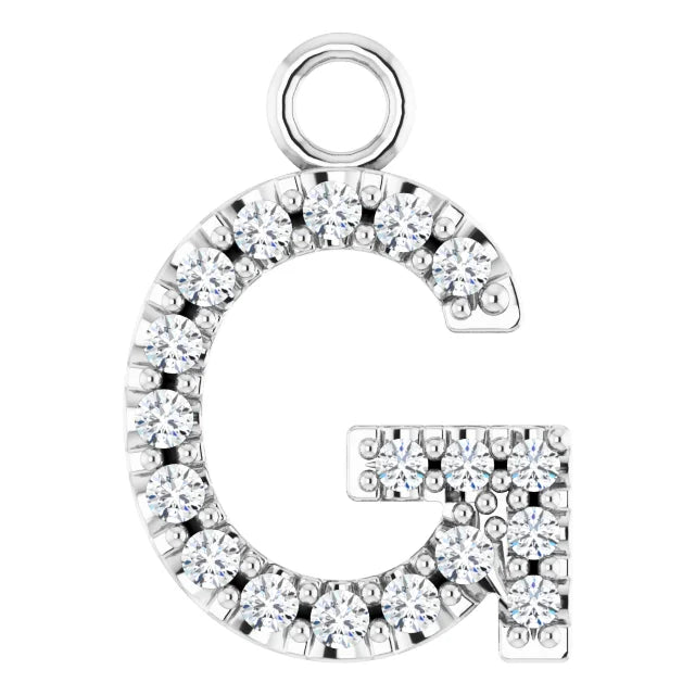 Diamond Inital Charm