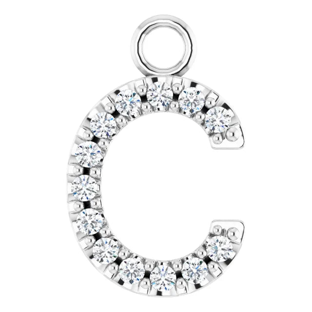 Diamond Inital Charm