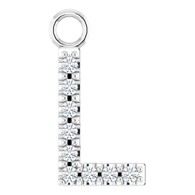 Diamond Inital Charm