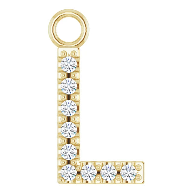 Diamond Inital Charm