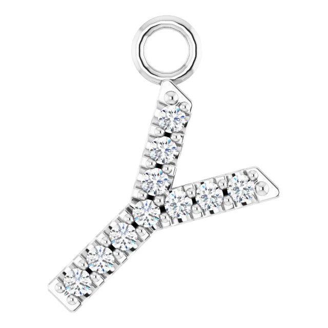 Diamond Inital Charm