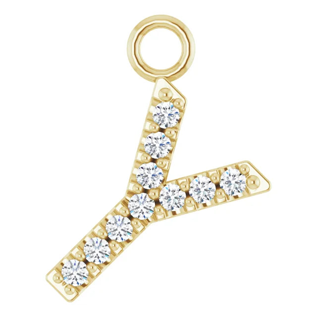 Diamond Inital Charm