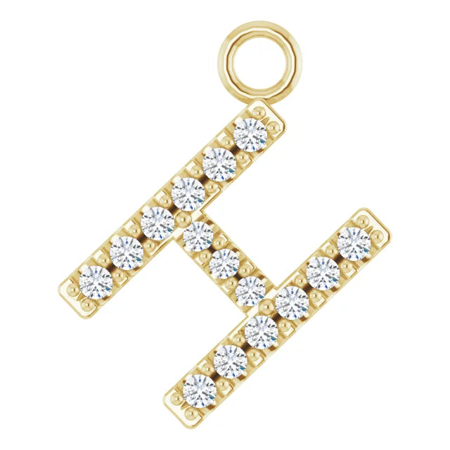 Diamond Inital Charm