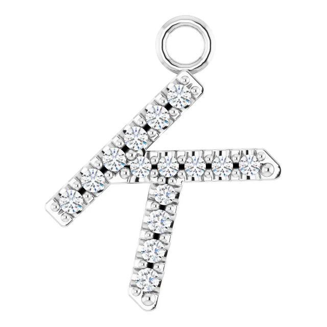 Diamond Inital Charm