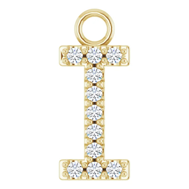 Diamond Inital Charm