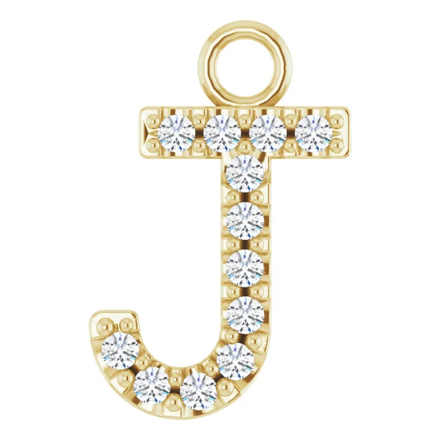 Diamond Inital Charm