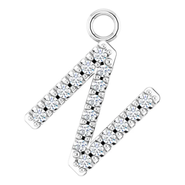 Diamond Inital Charm