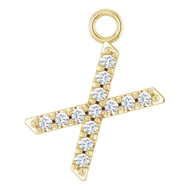 Diamond Inital Charm