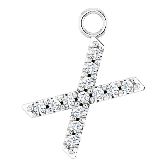 Diamond Inital Charm