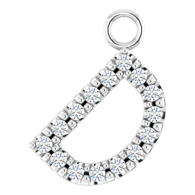 Diamond Inital Charm