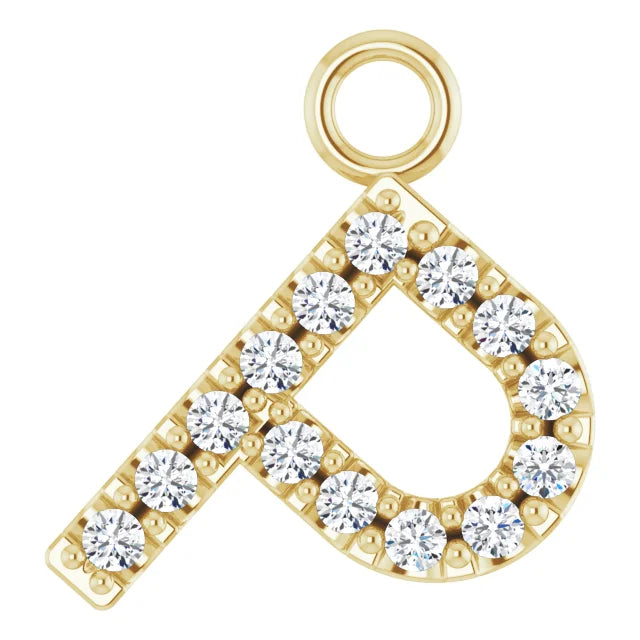 Diamond Inital Charm