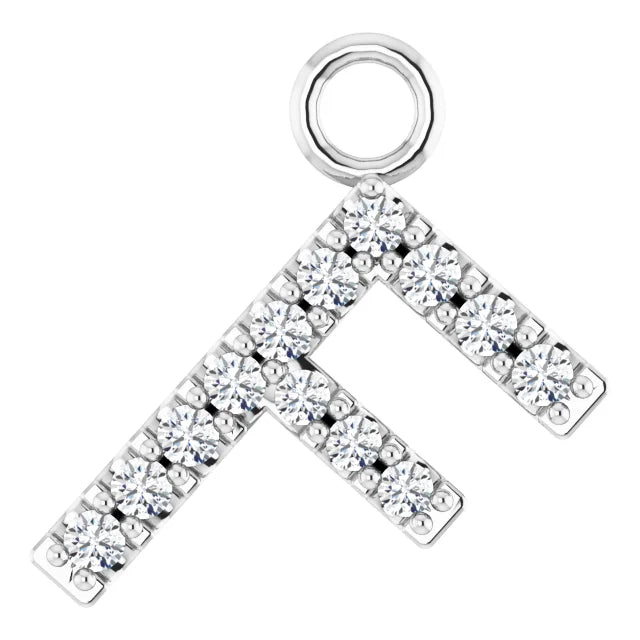 Diamond Inital Charm