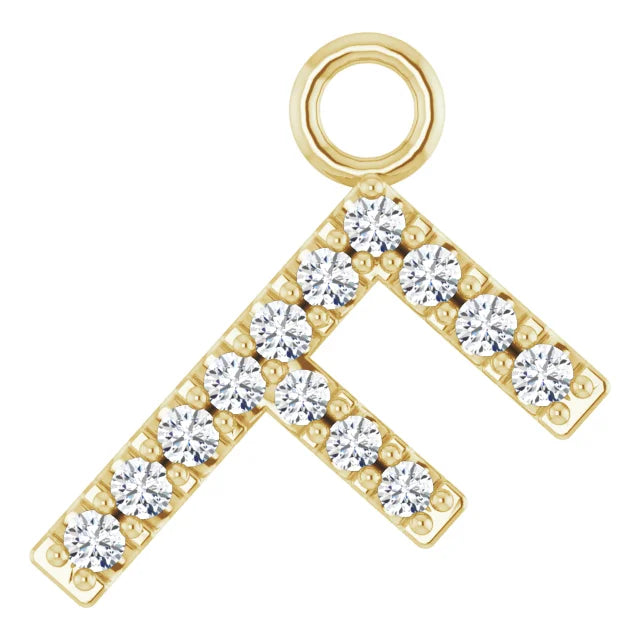 Diamond Inital Charm