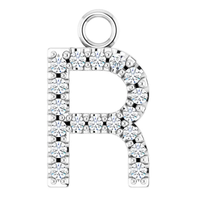 Diamond Inital Charm